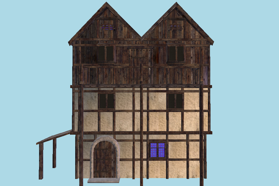Modular Medieval House 3d model